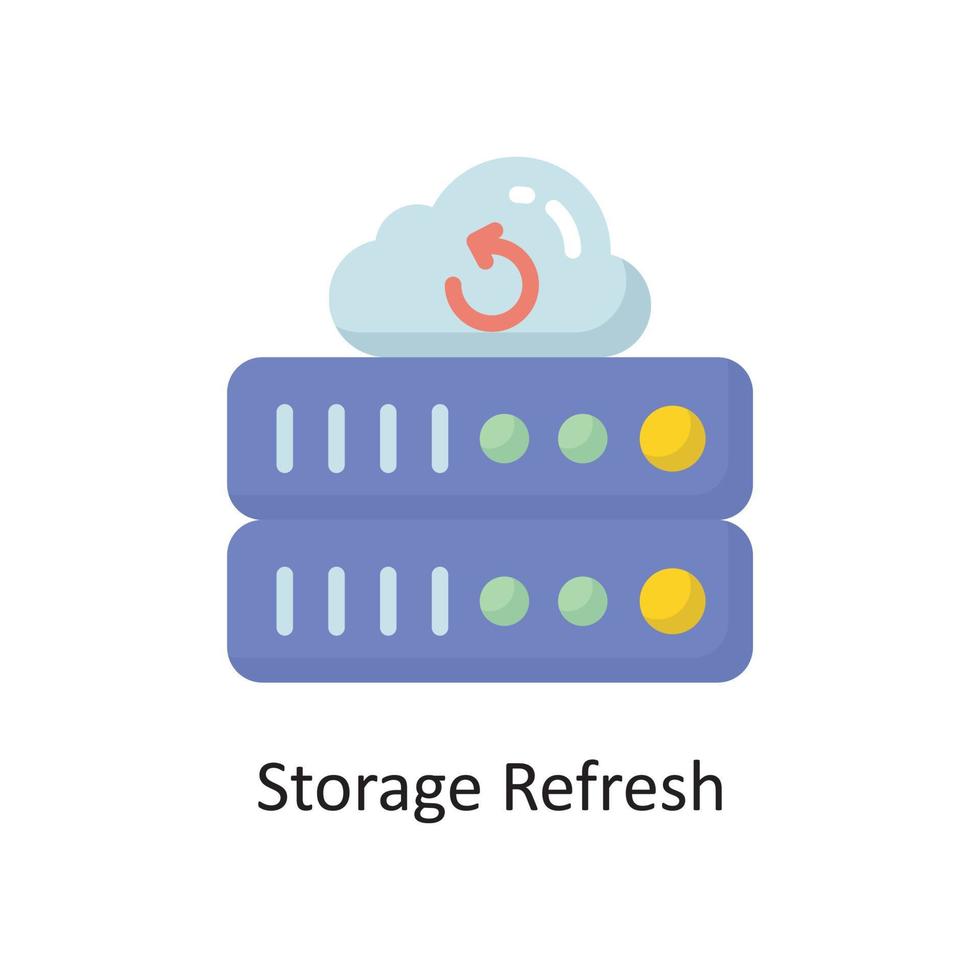 Storage Refresh Vector  Flat Icon Design illustration. Cloud Computing Symbol on White background EPS 10 File