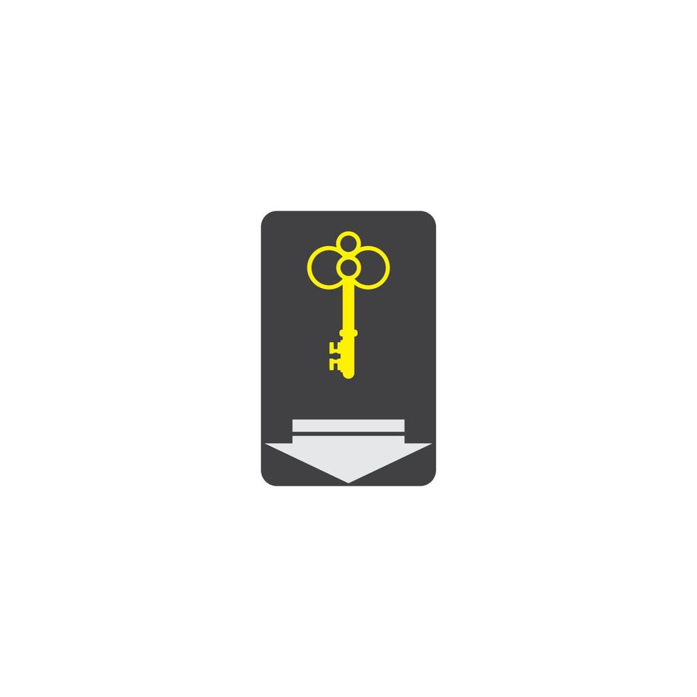 Key vector icon illustration template