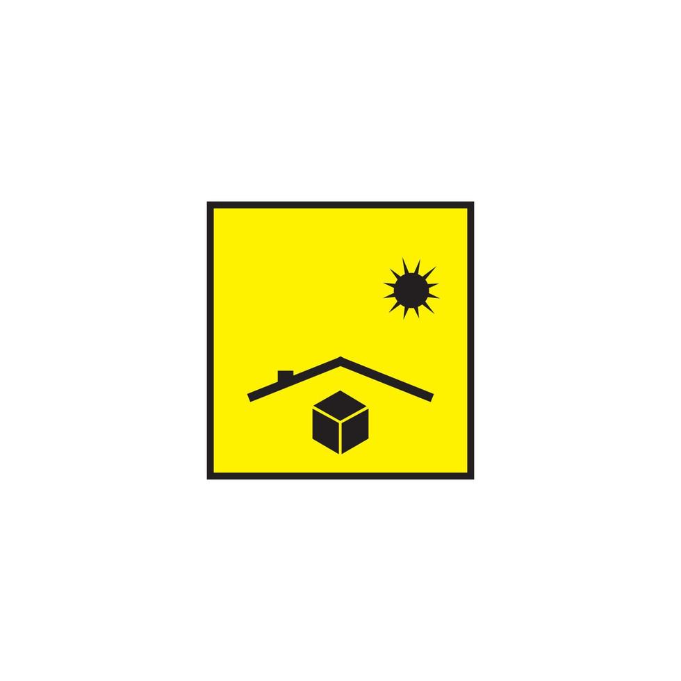 Fragile logo icon vector concept
