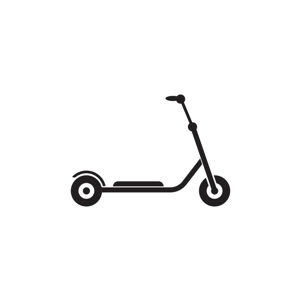 vector de icono plano de logotipo de símbolo de scooter eléctrico