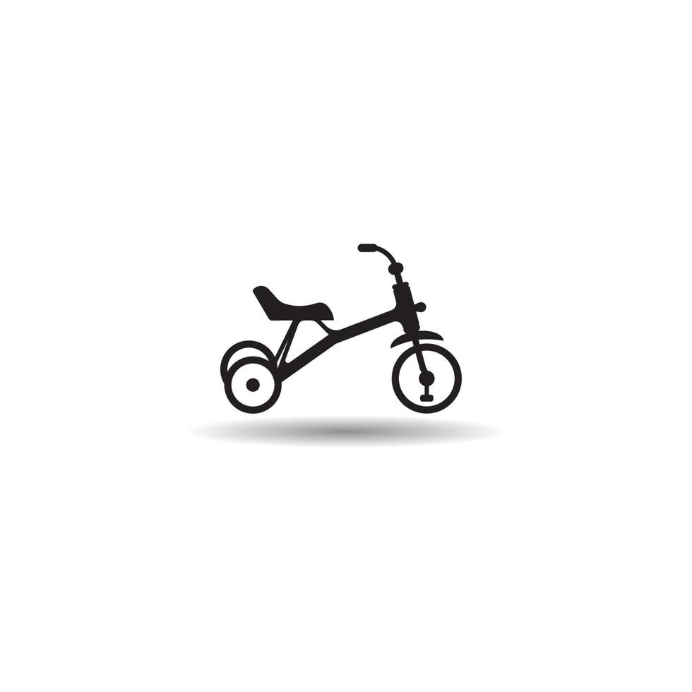 Diseño de ilustración de vector de icono de triciclo