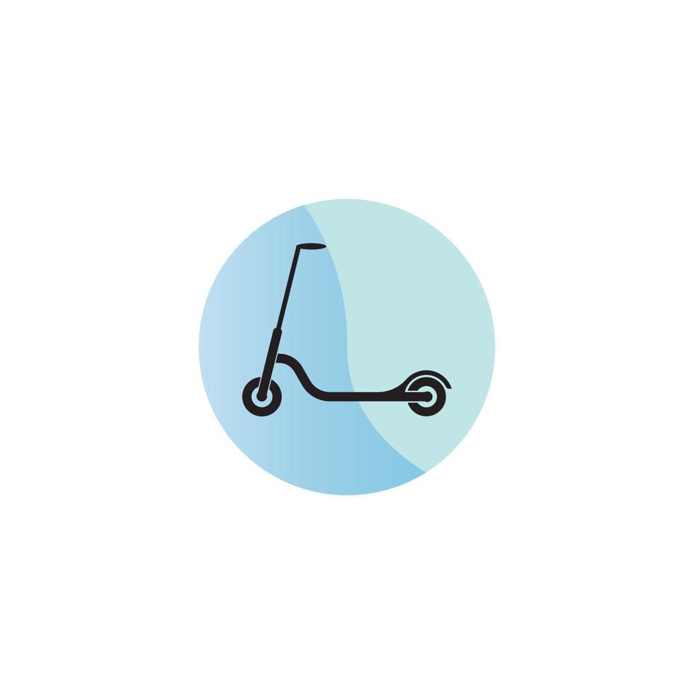 Electric scooter symbol logo Flat icon vector