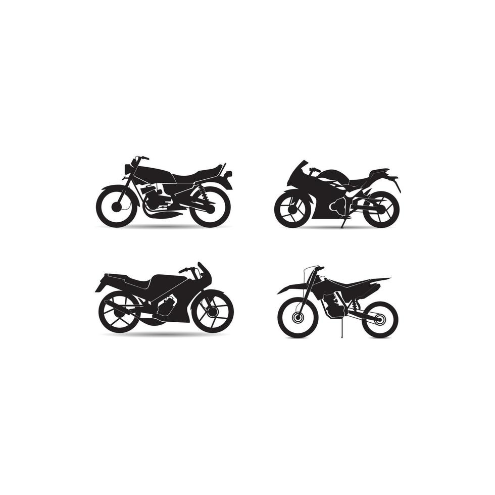 logotipo de ilustración de diseño de vector de icono de motocicleta