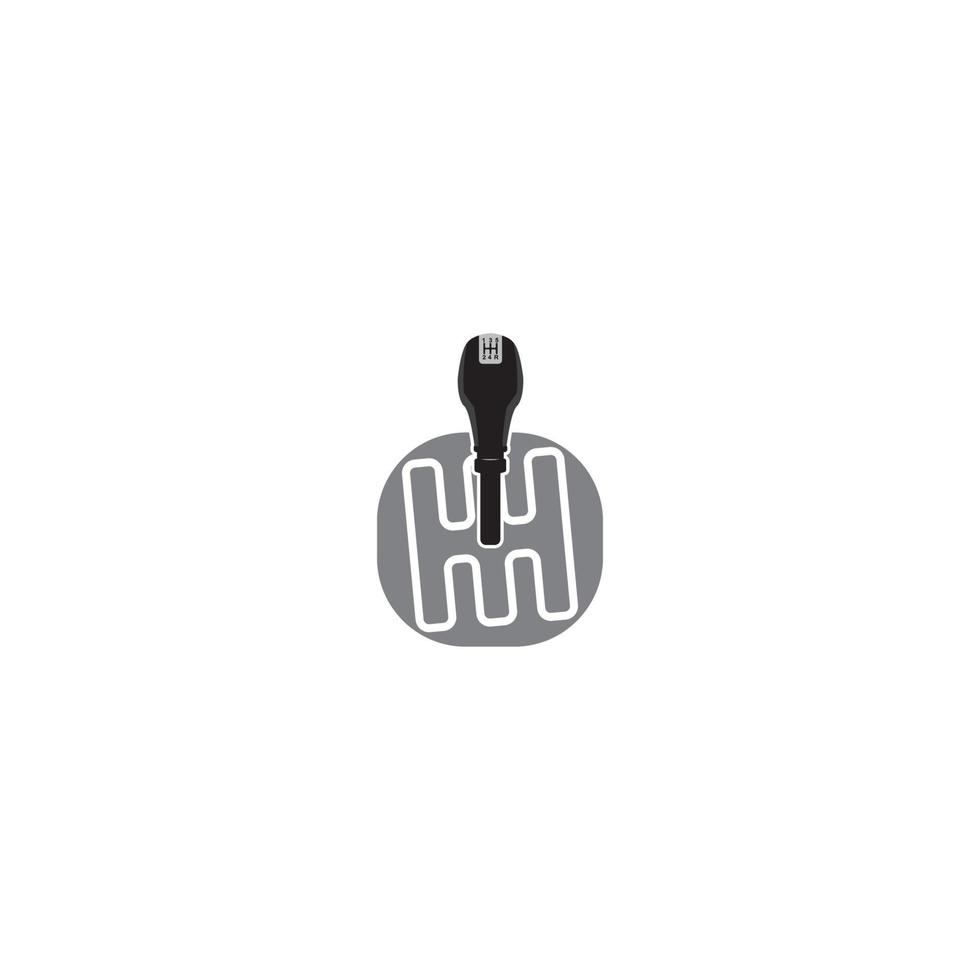Gear box icon, stick shift template vector illustration