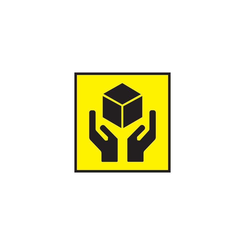 Fragile logo icon vector concept