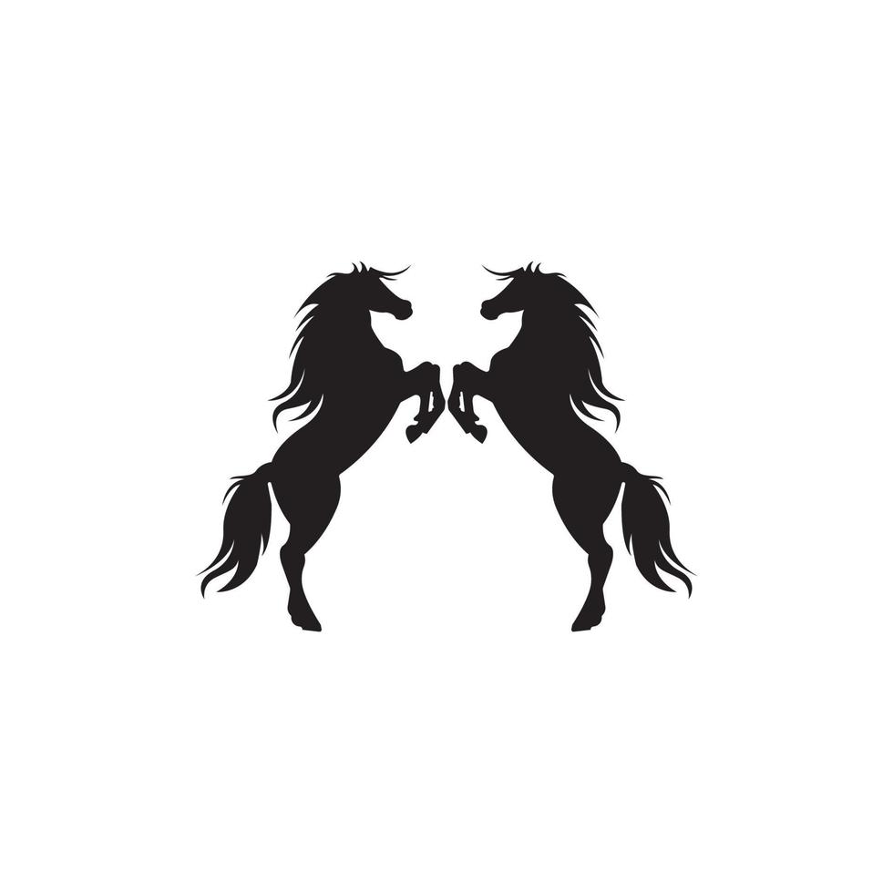 Ilustración de vector de plantilla de logotipo de caballo