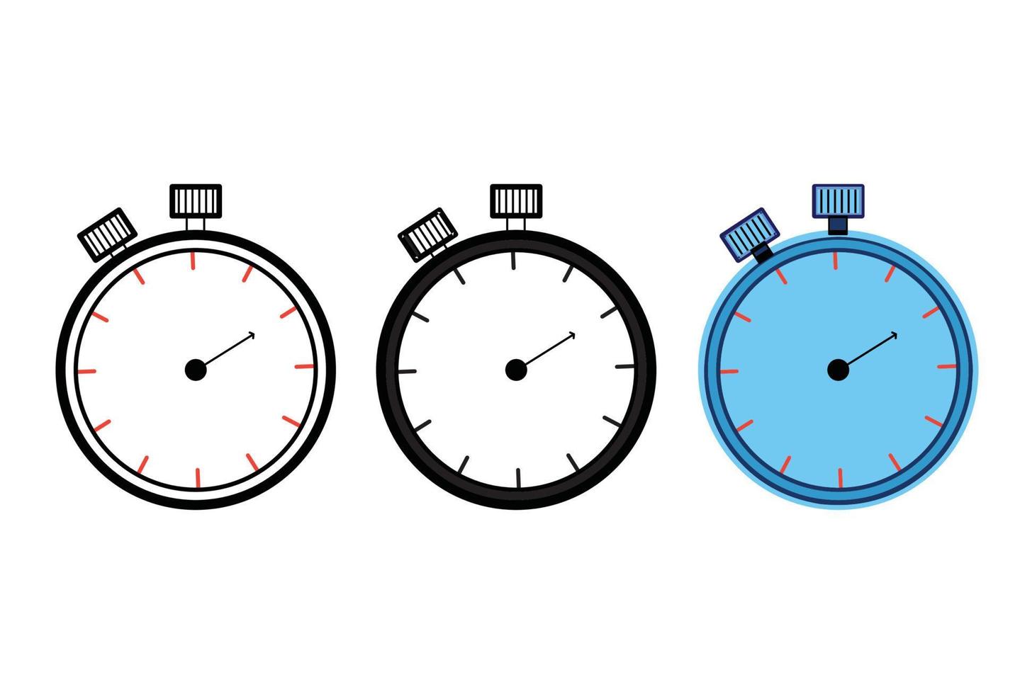 Collection of Timer Stopwatch Sport Stuff Vector