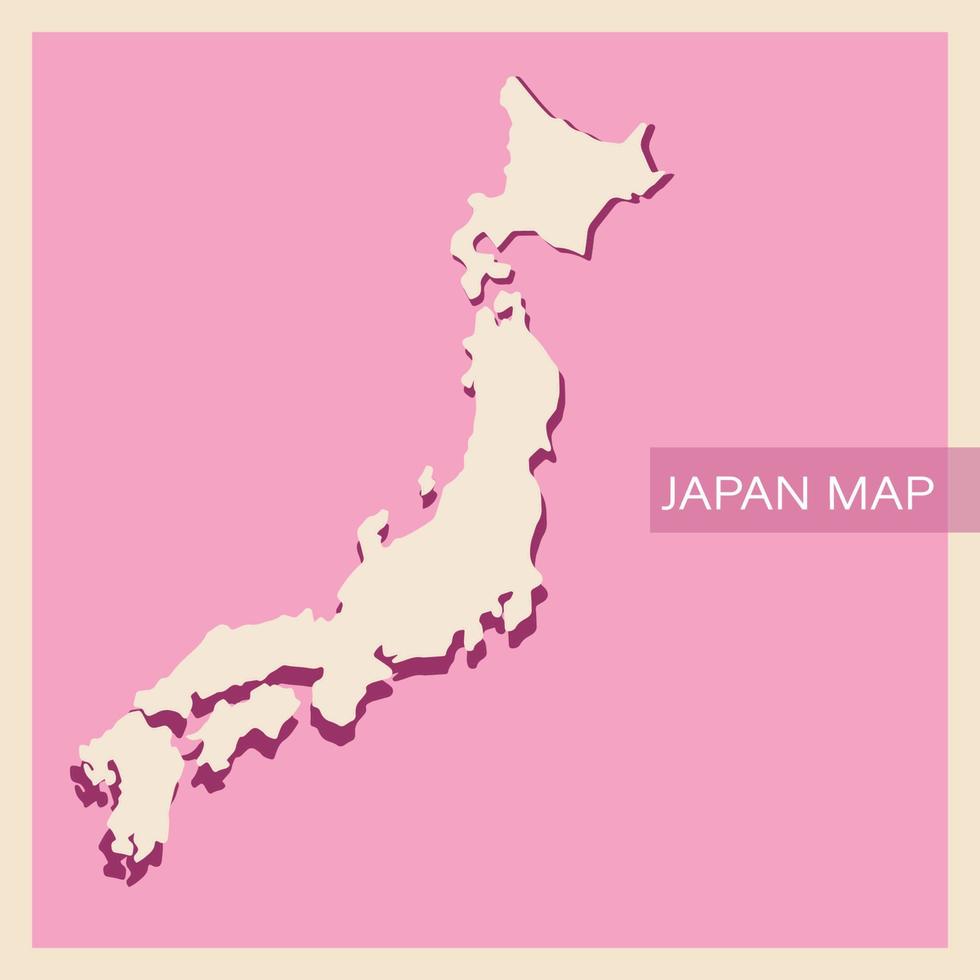 vintage de vector de mapa de japón