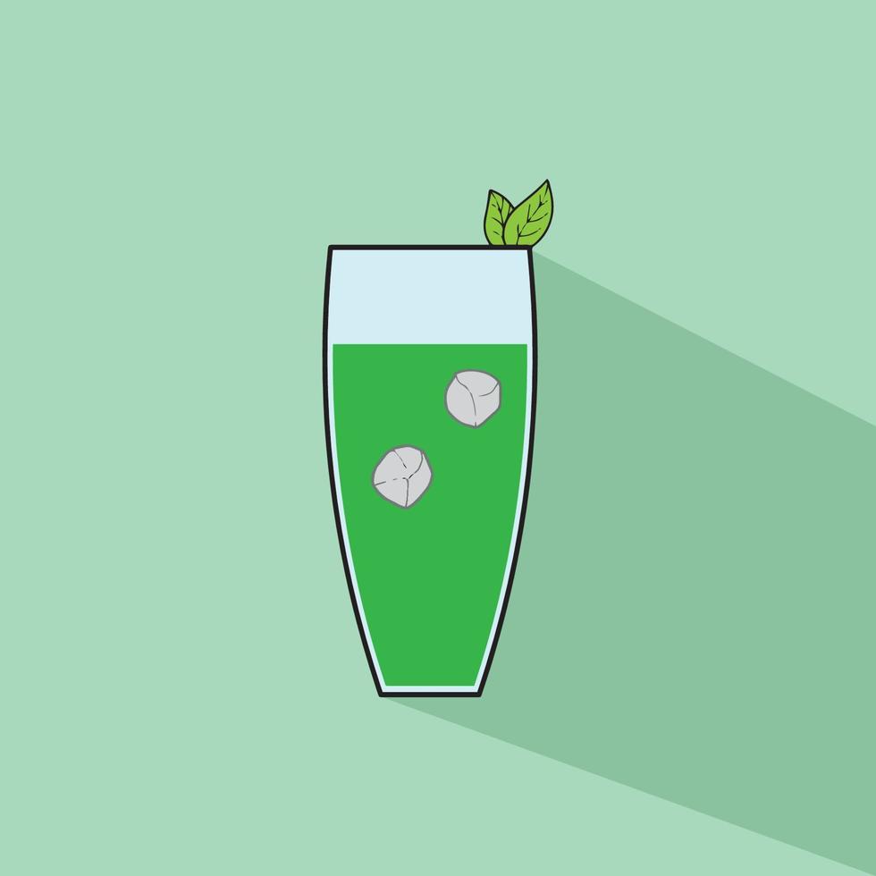 Icon Green Juice Cool with Shadow Vector