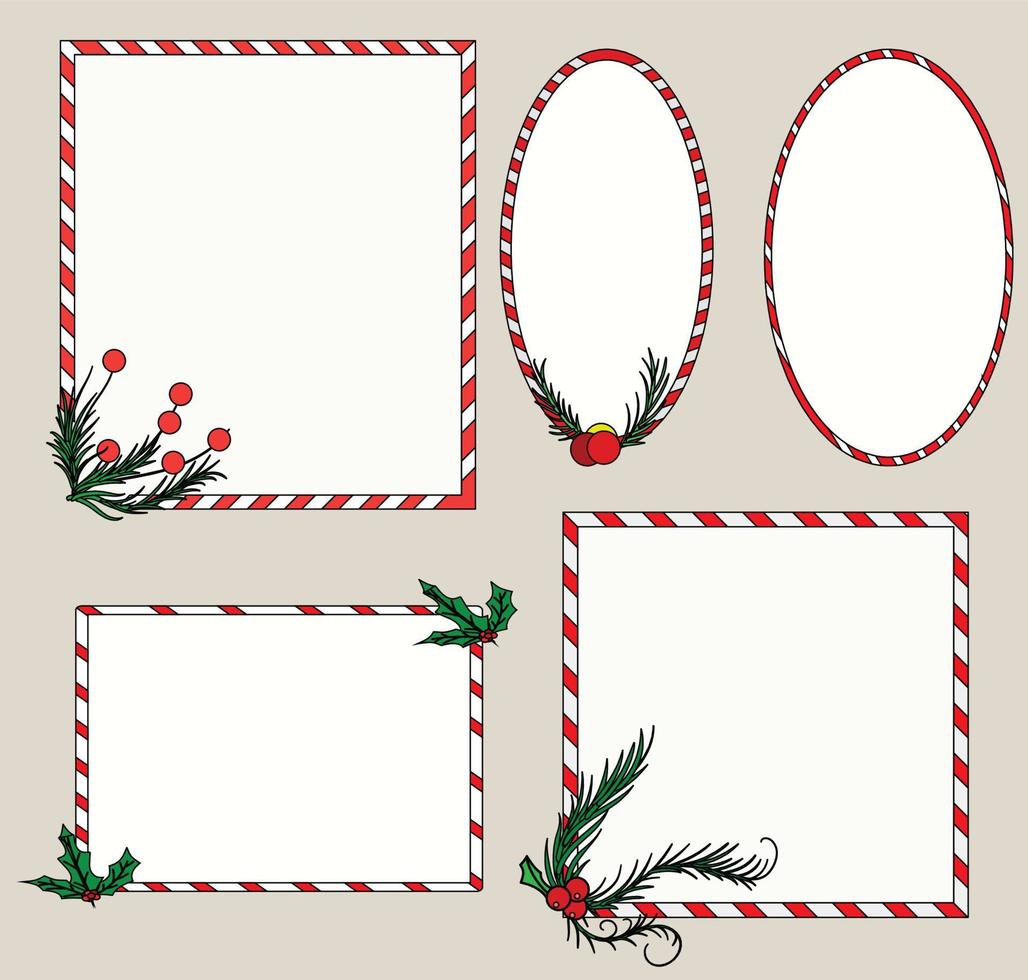 Collection of Christmas Frame Vector