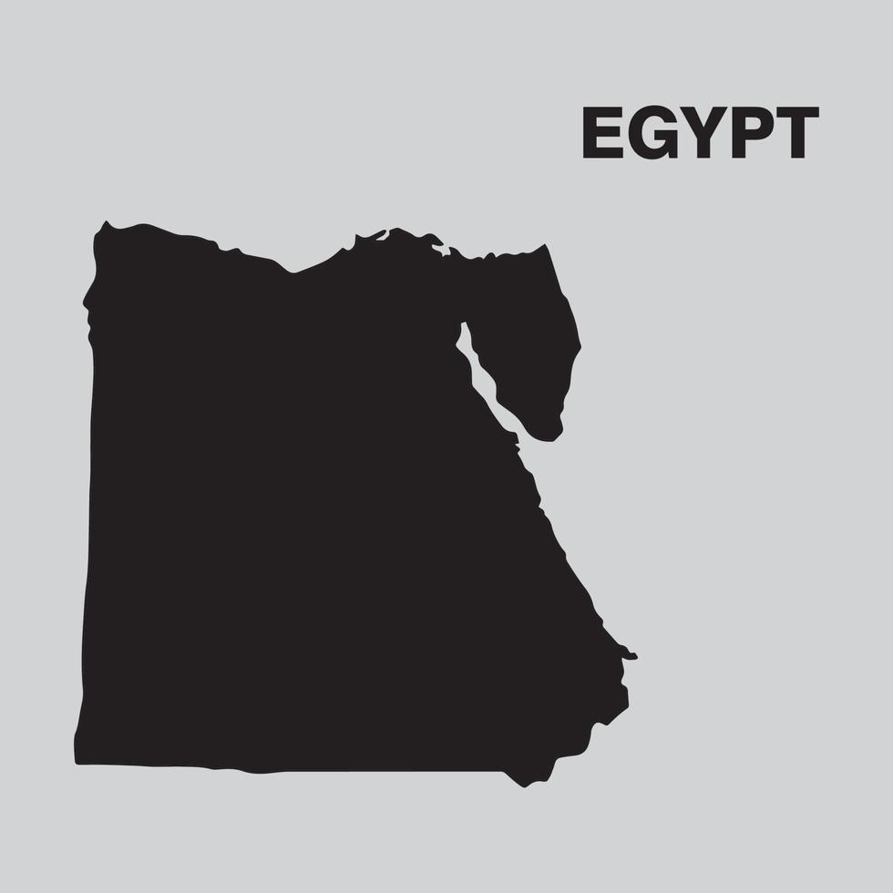 Silhouette of Egypt Map Black Color Vector