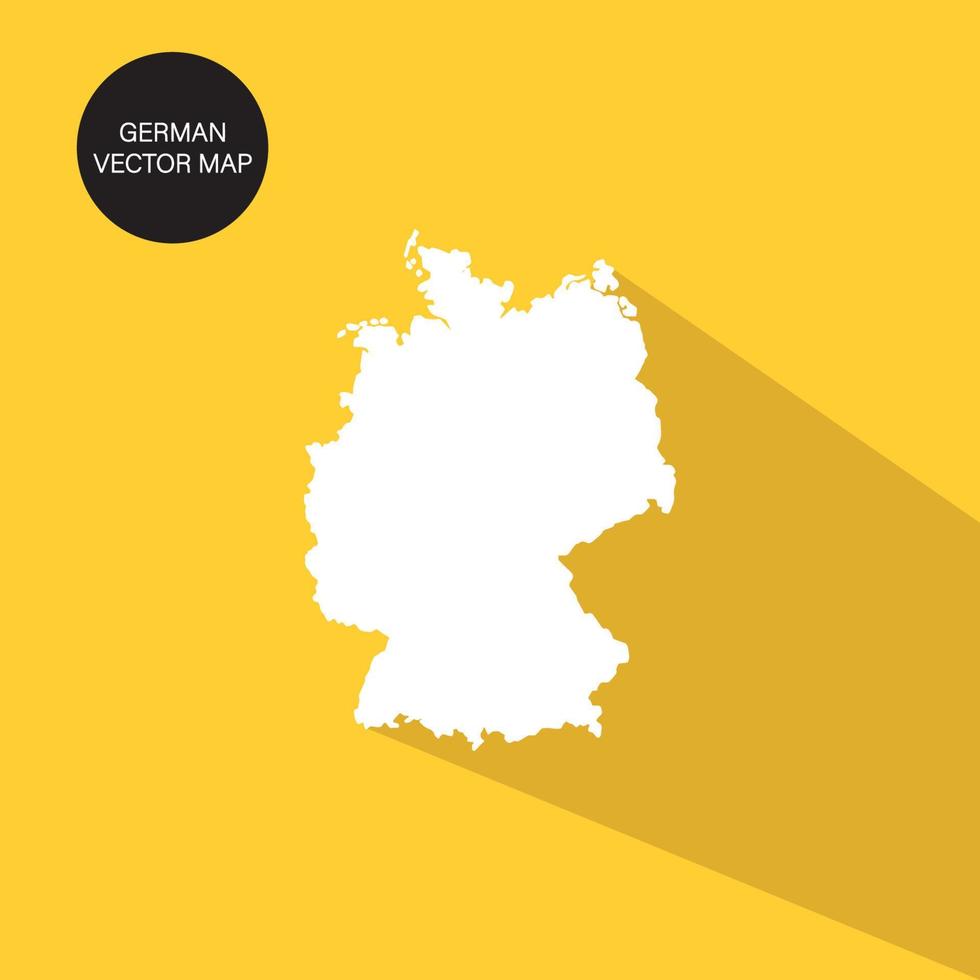 Icon White Map German Illustrations Colorful Vector