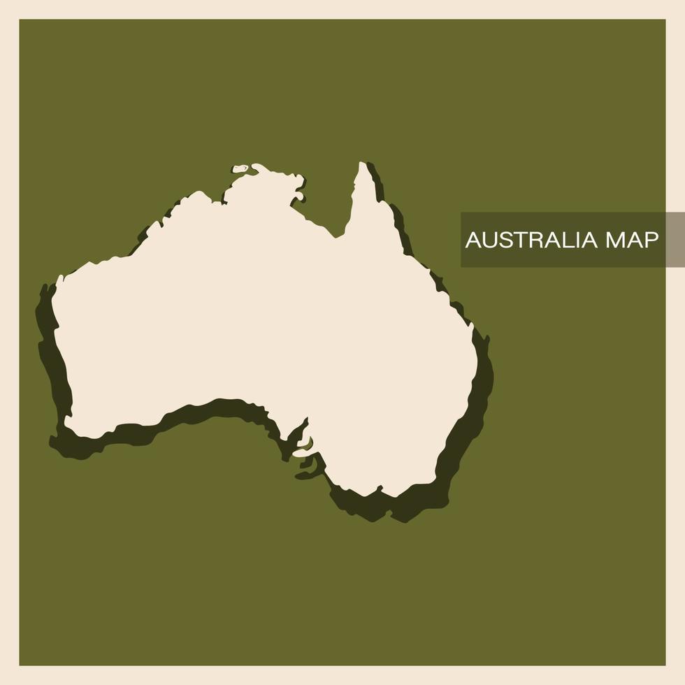 Vintage of Australia Map Vector