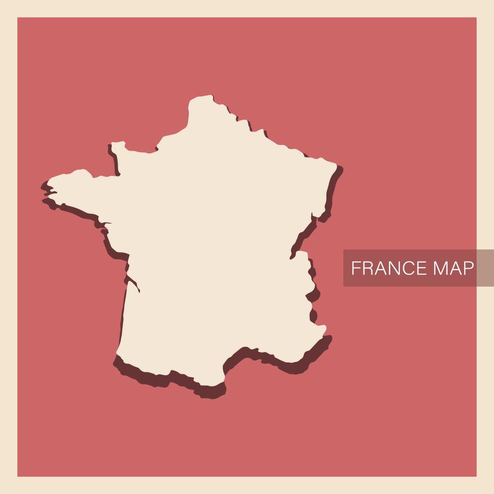 vintage de francia mapa vector