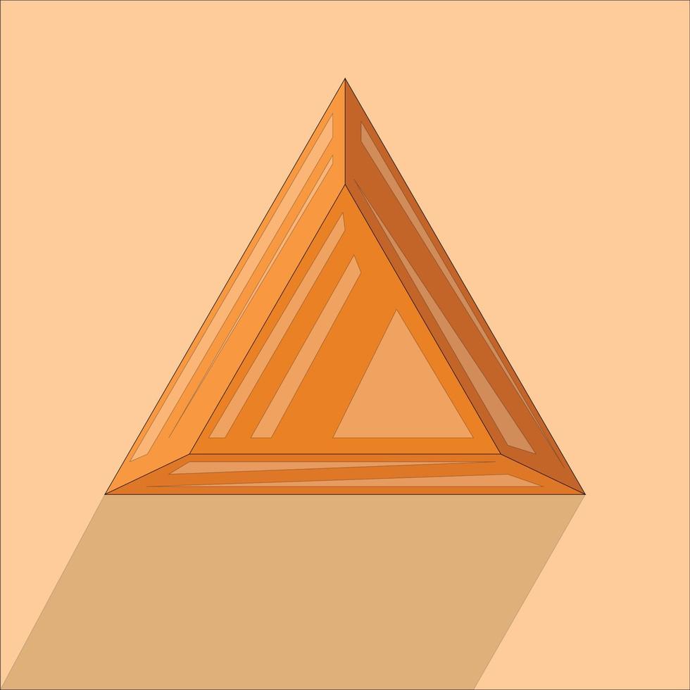 icono de vector de color de joyería triangular