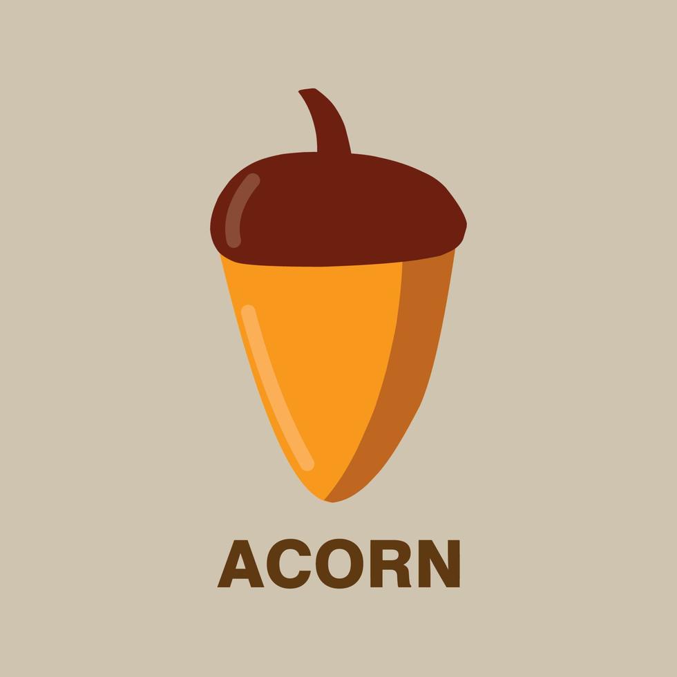 Icon of Acorn Brown Vector