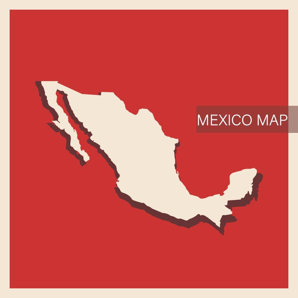 Vintage of Mexico Map Vector