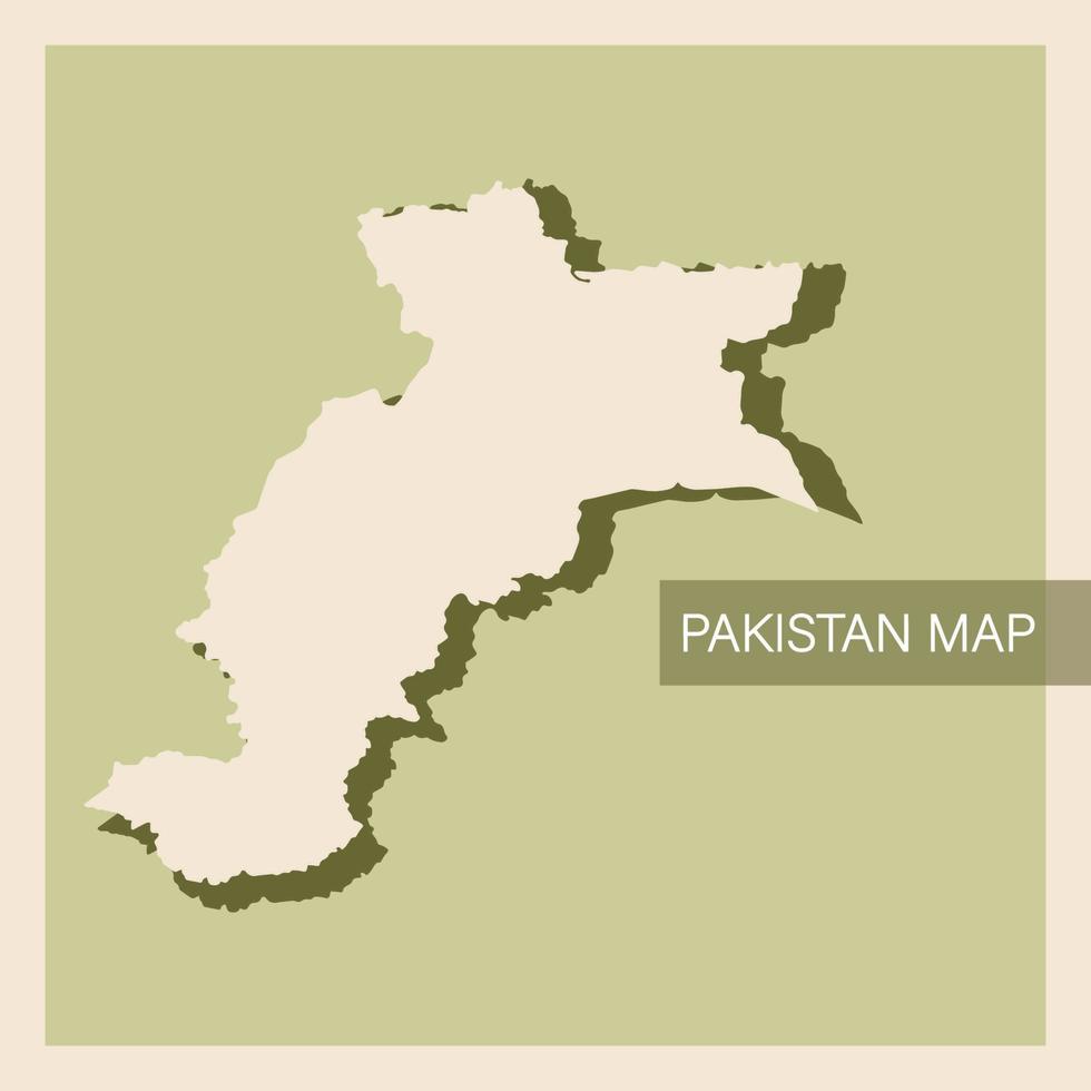 Vintage of Pakistan Map Vector