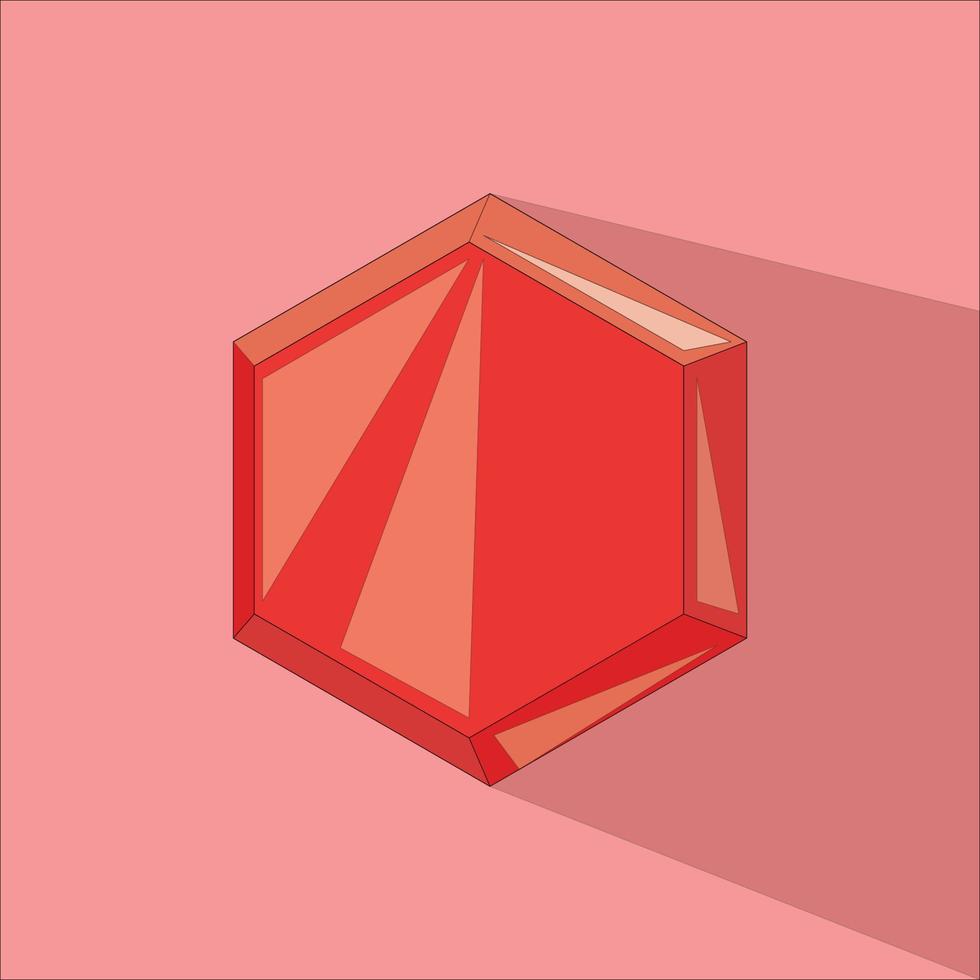 Icon of Gems Jewelry Pink Colored Vector