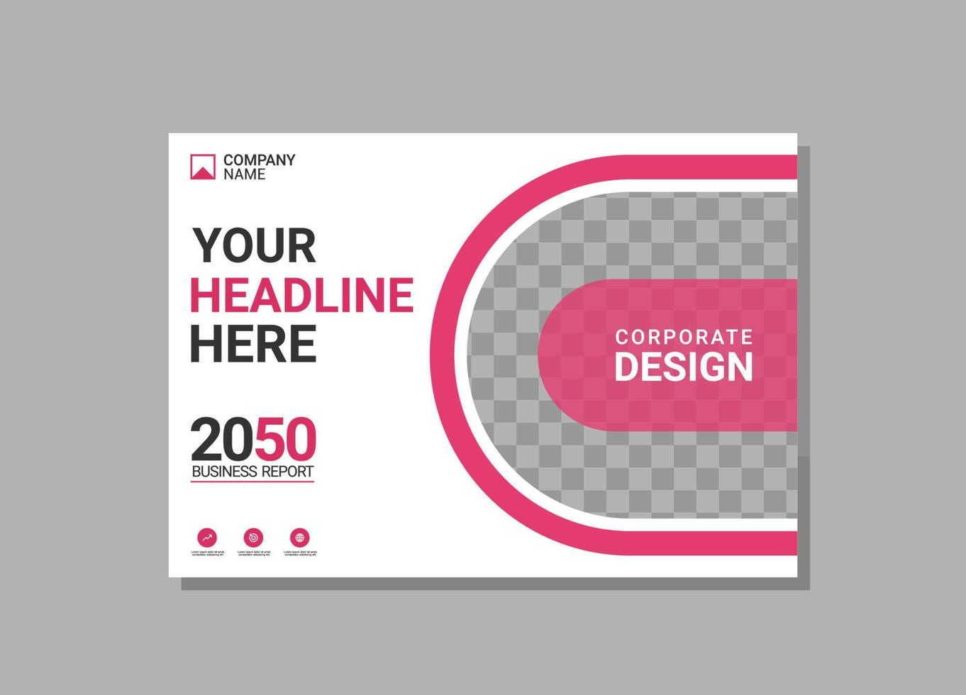 Modern Company horizontal Cover Business vector