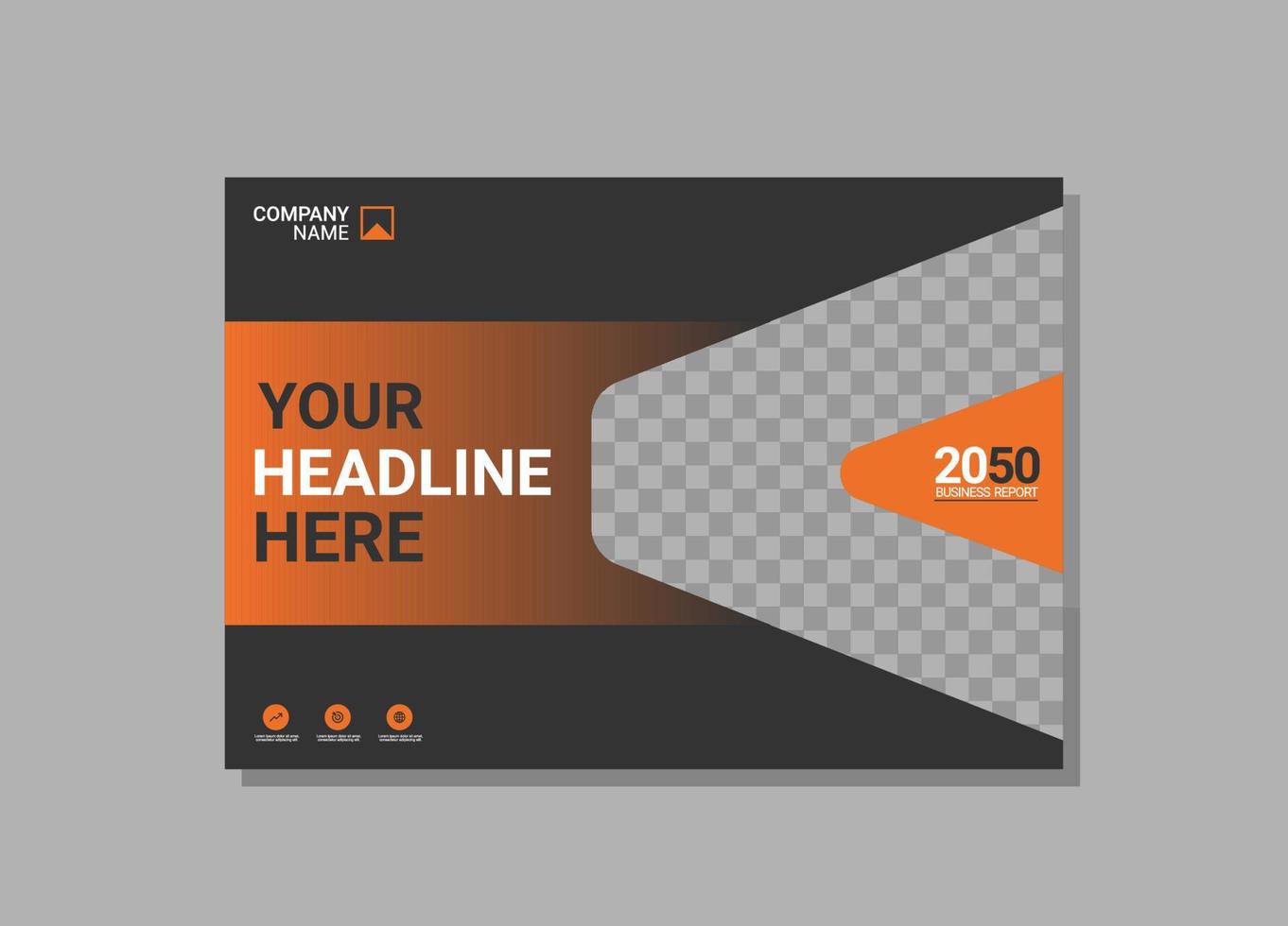 Modern Company horizontal Cover Business vector