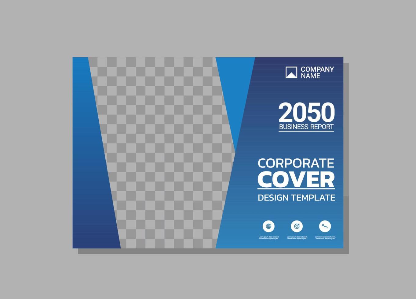 diseño horizontal de portada de libro corporativo vector