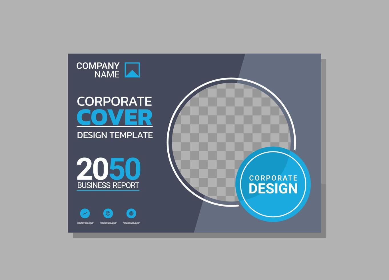 Modern business annual report horizontal vector