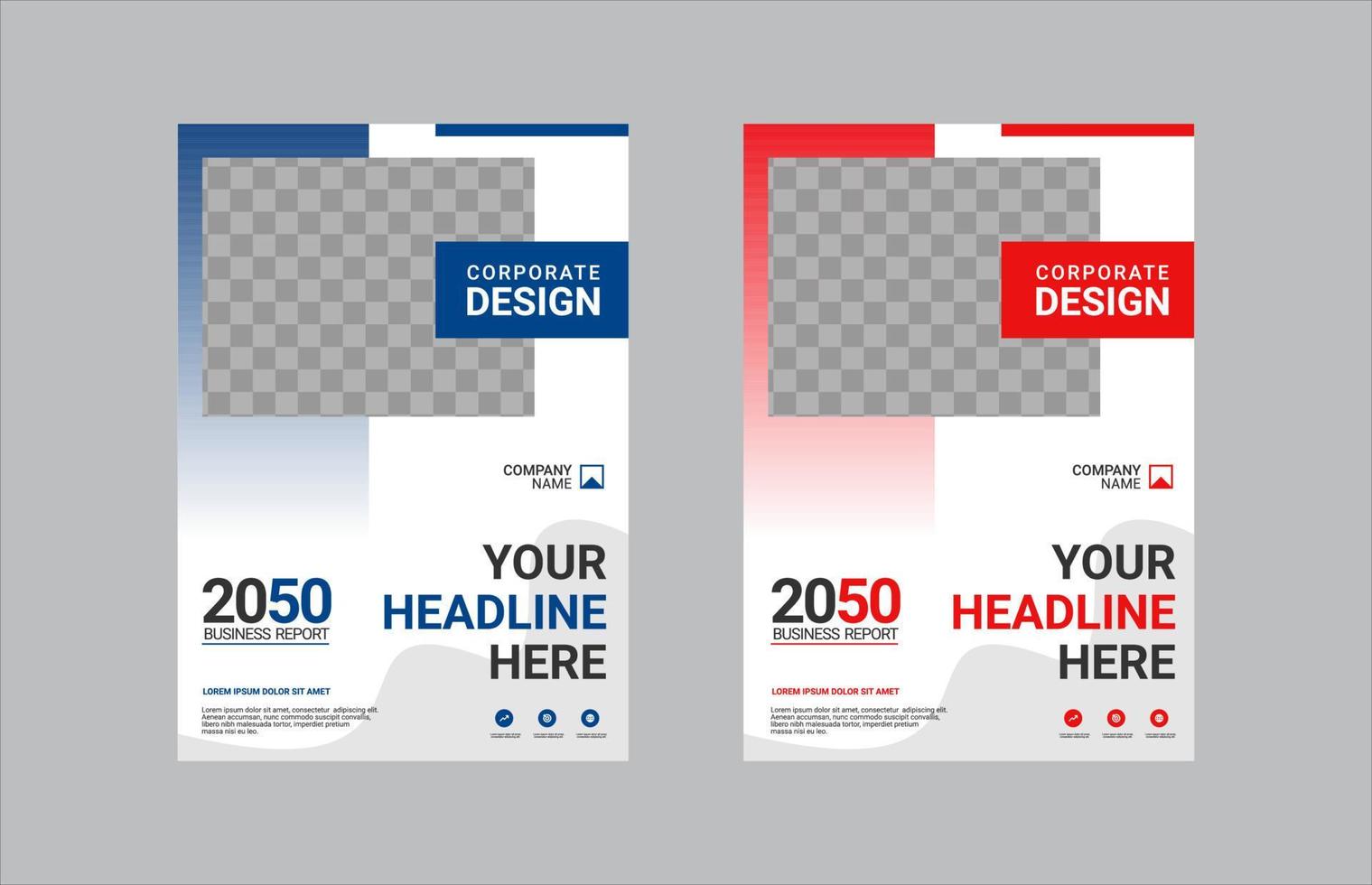 Professional corporate book cover template vector