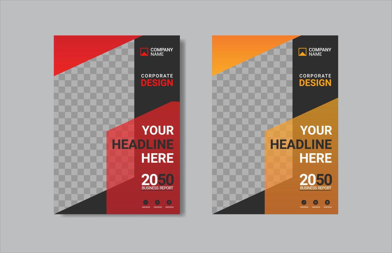 Professional corporate book cover template vector