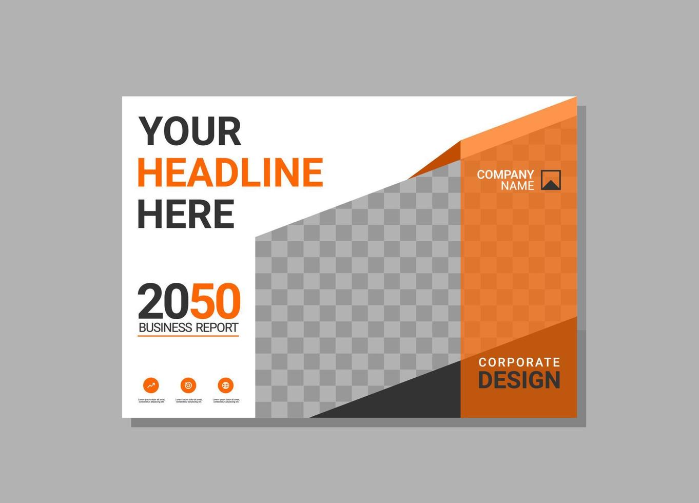 Modern Company horizontal Cover Business vector