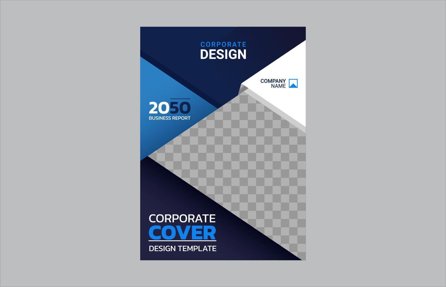 Modern business annual report template vector