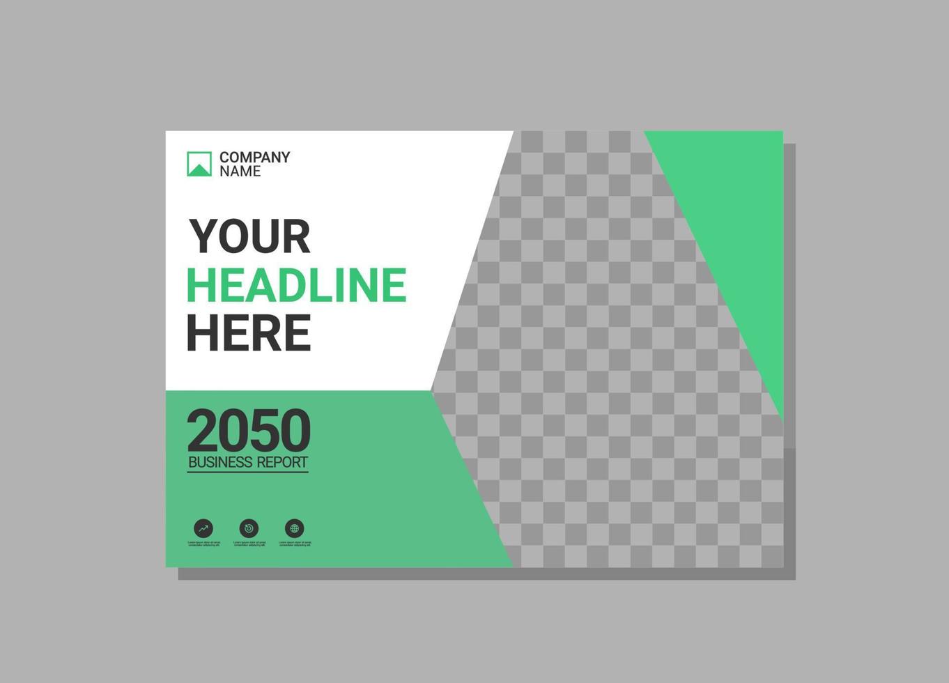 Modern business annual report horizontal vector