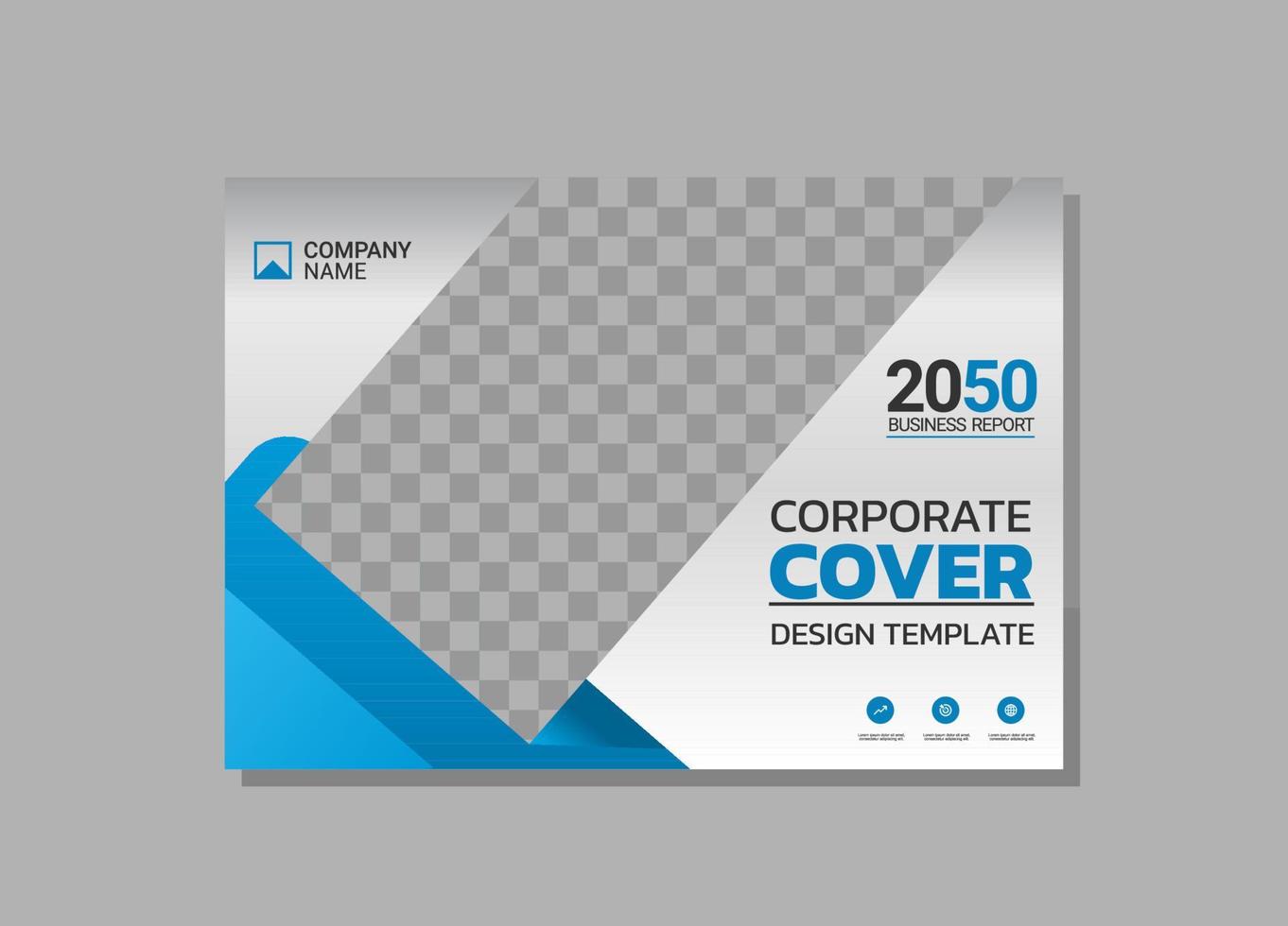 Corporate book cover horizontal design vector