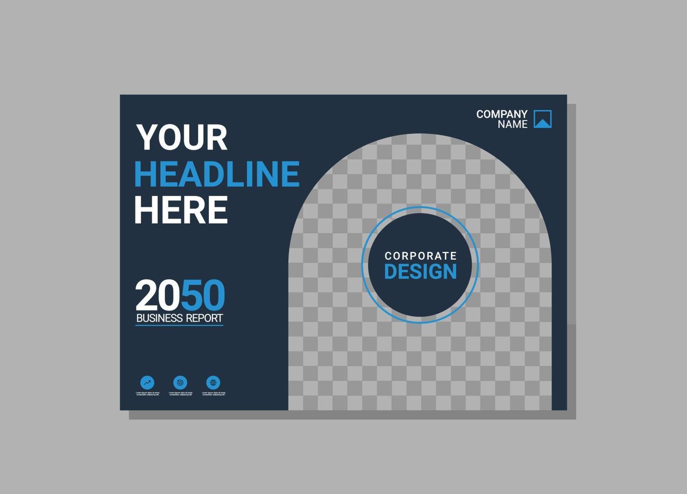 Modern business annual report horizontal vector