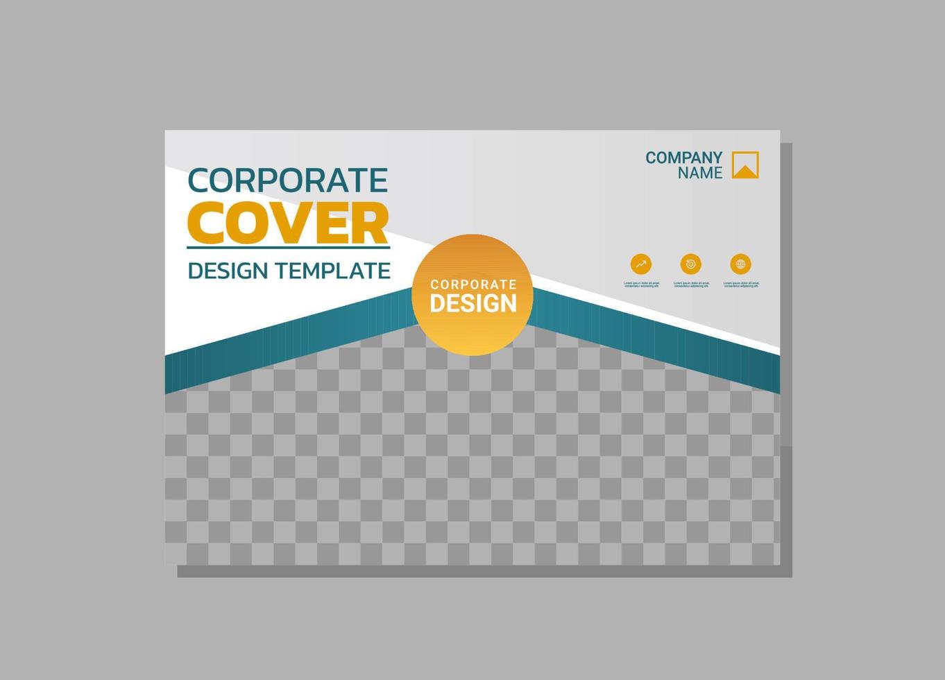 diseño horizontal de portada de libro corporativo vector