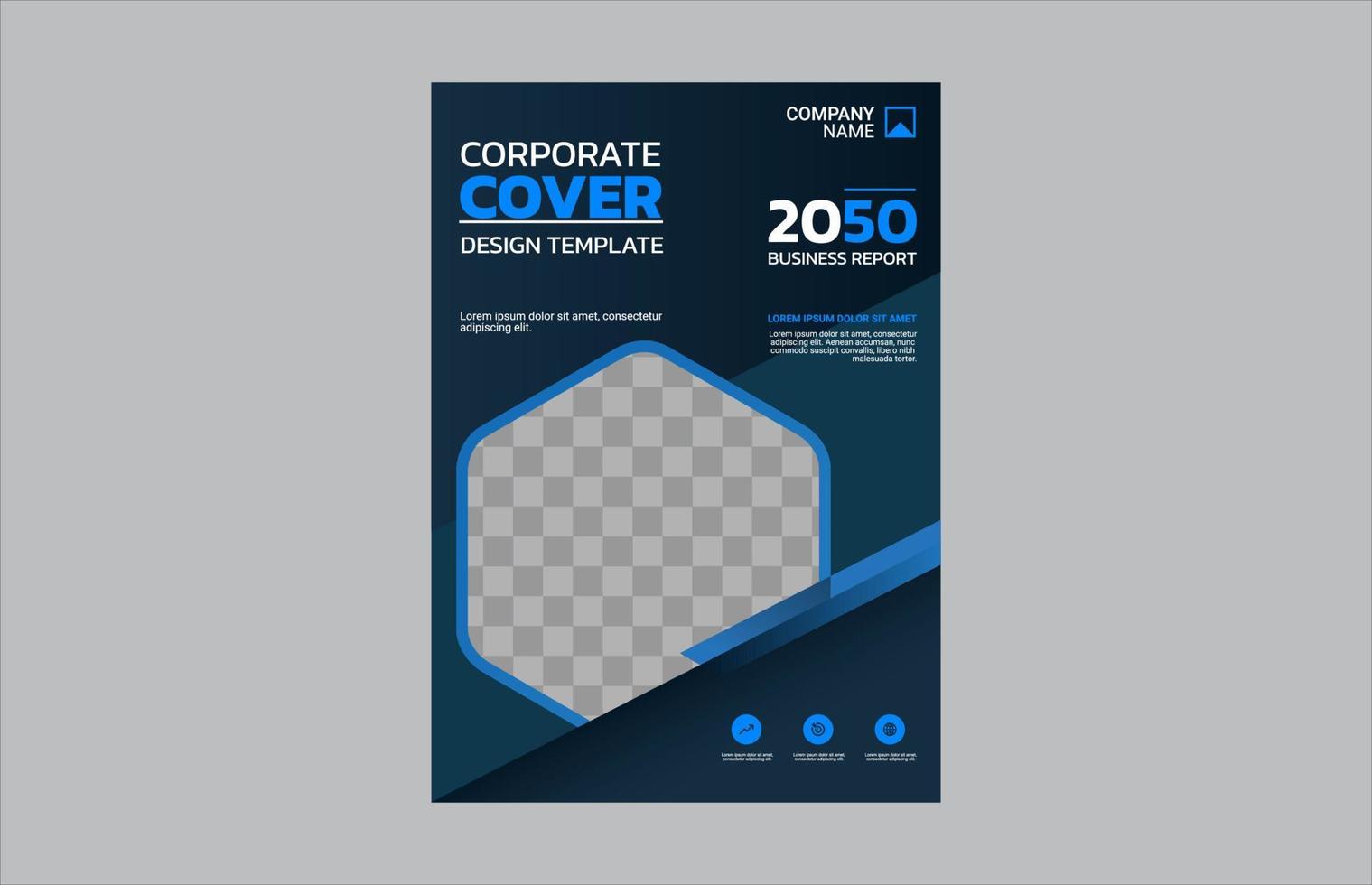 Modern business annual report template vector