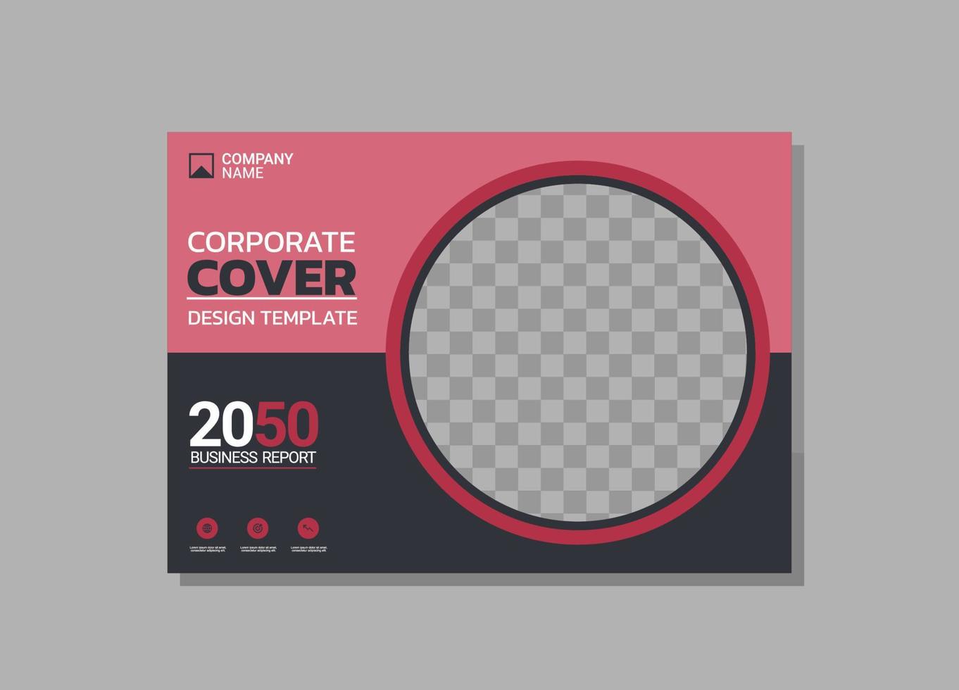 Modern business annual report horizontal vector