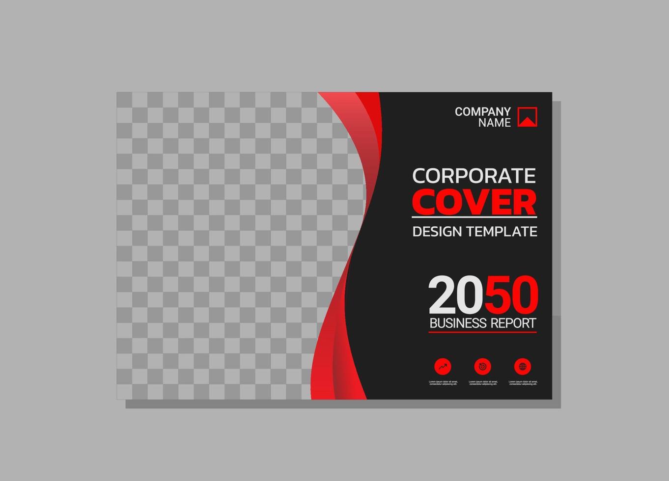 Modern business annual report horizontal vector