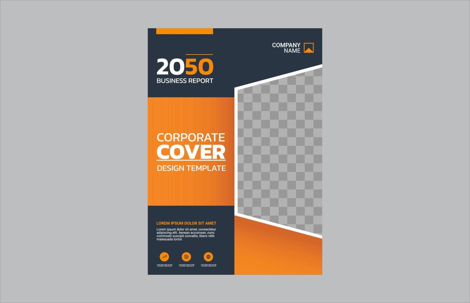 Professional corporate book cover template vector