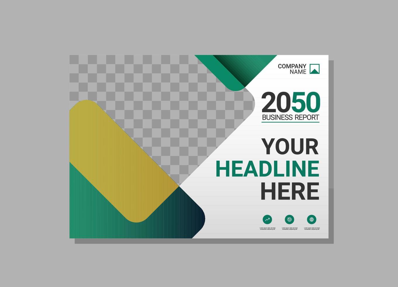 Corporate book cover horizontal design vector