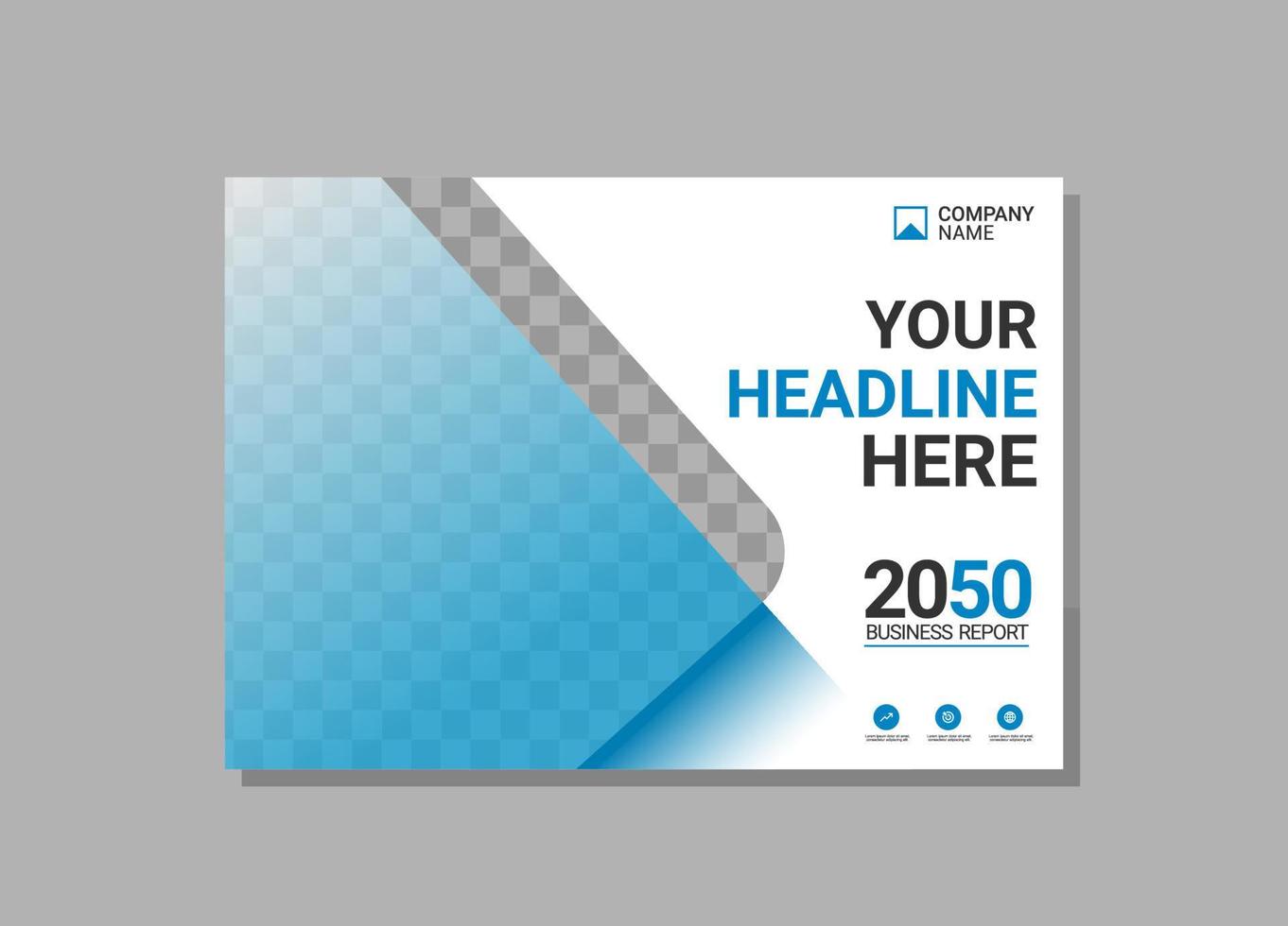 Modern business annual report horizontal vector