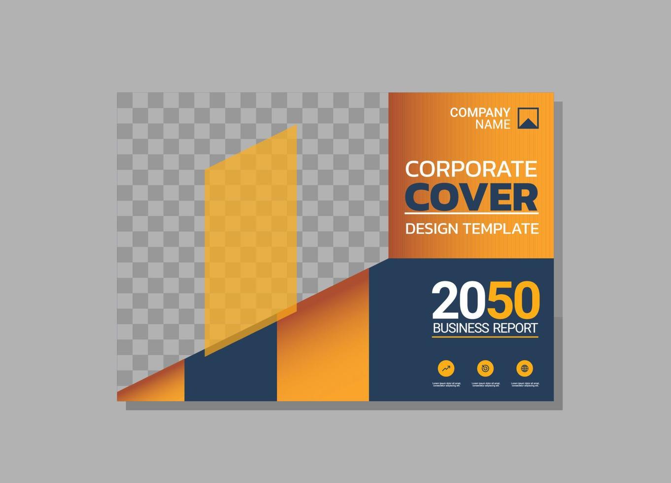 diseño horizontal de portada de libro corporativo vector