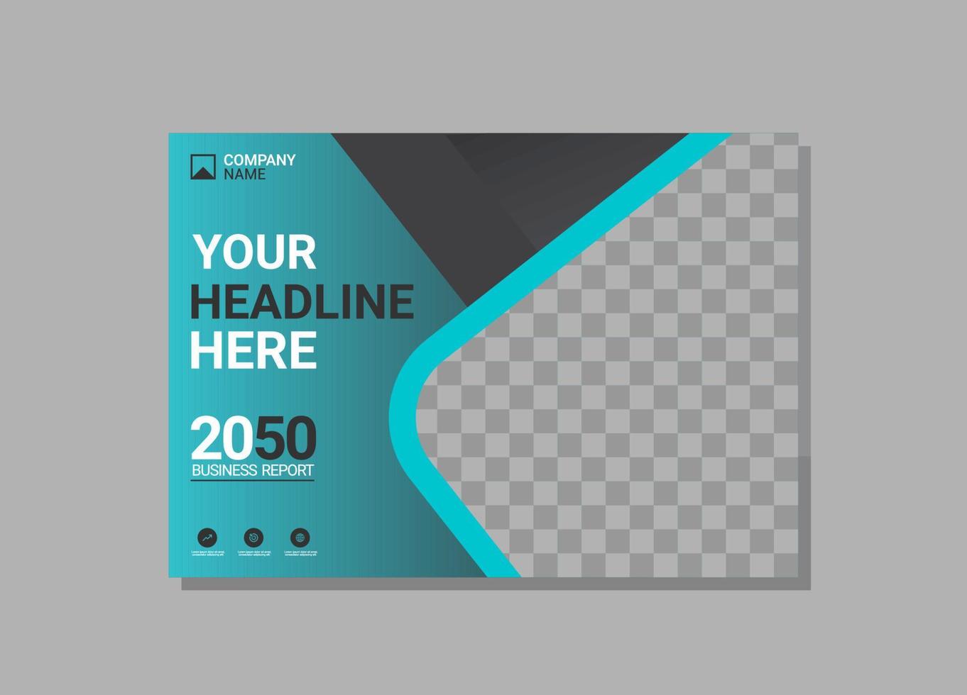 Modern business annual report horizontal vector