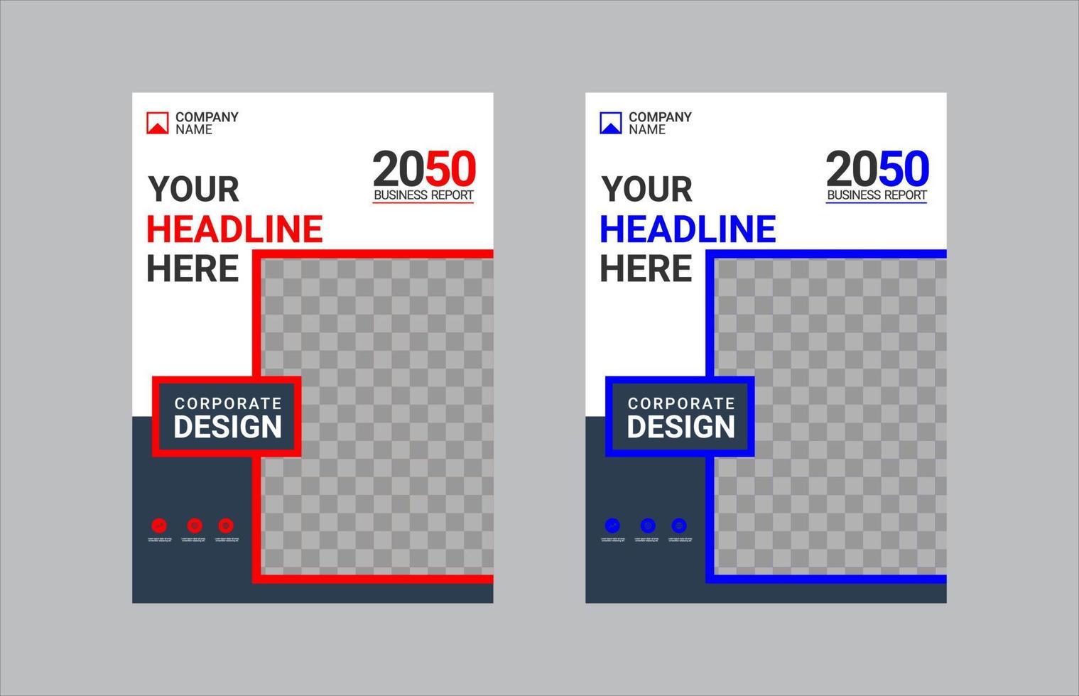 Professional corporate book cover template vector