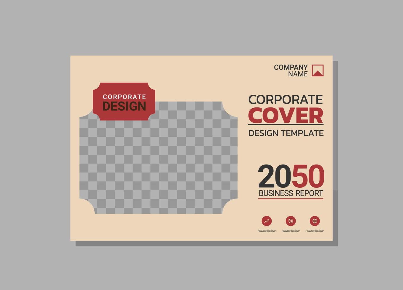 diseño horizontal de portada de libro corporativo vector