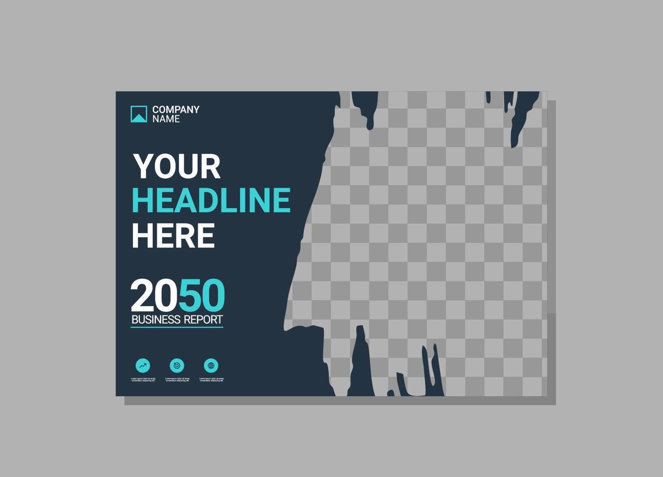 Modern business annual report horizontal vector