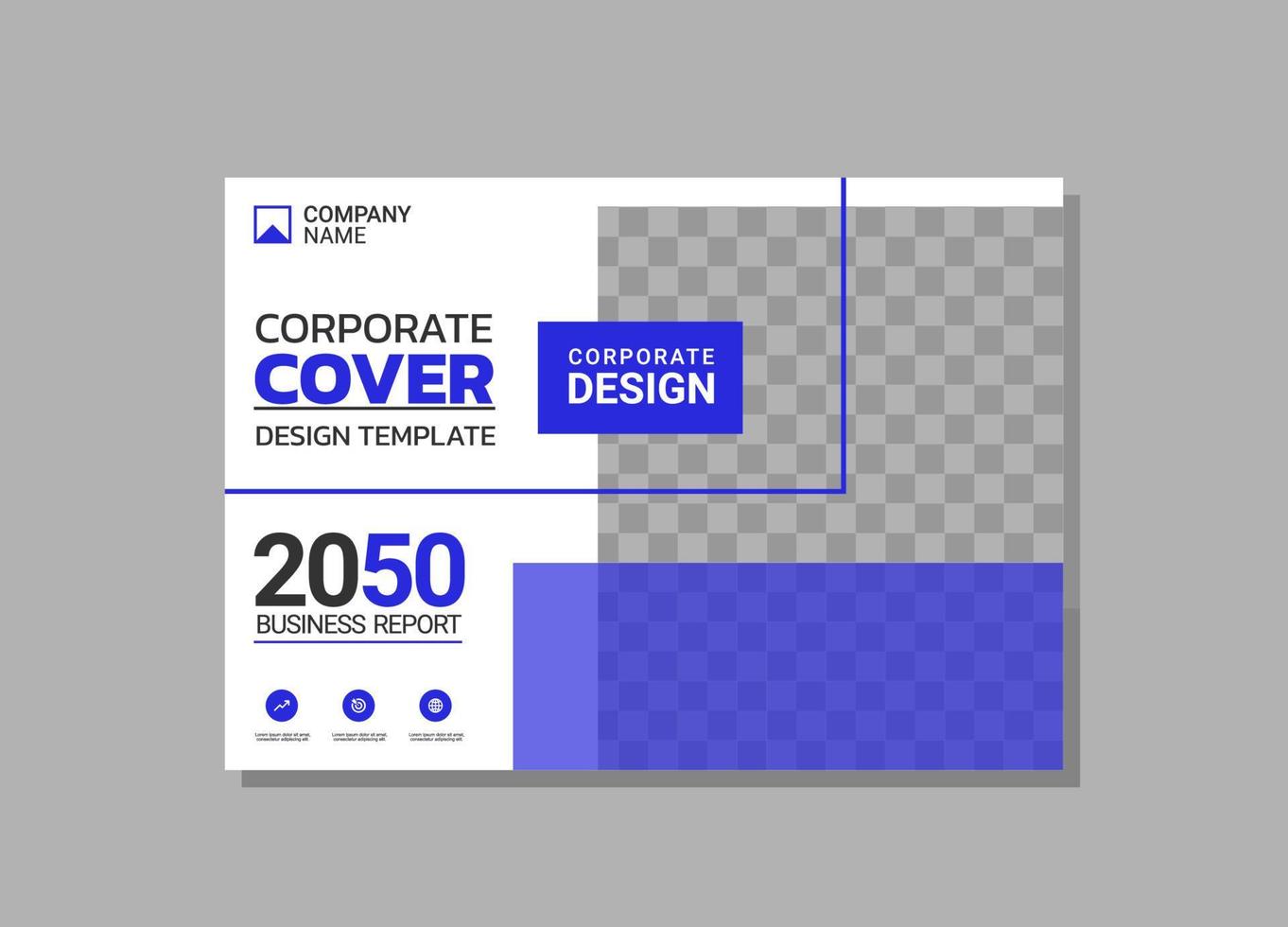 Modern business annual report horizontal vector