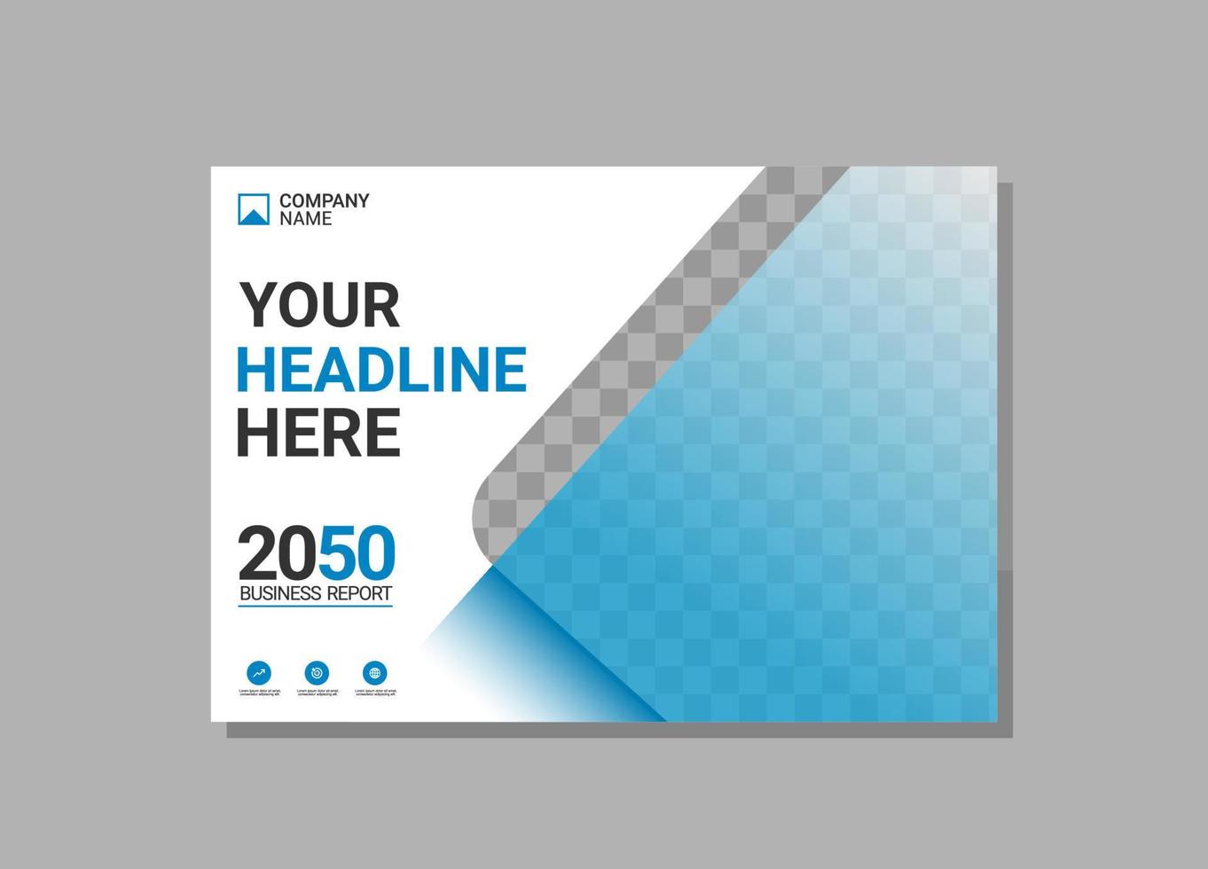 Corporate book cover horizontal design vector