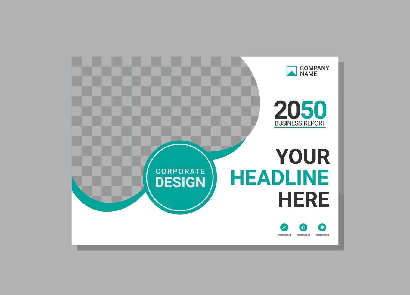 Modern business annual report horizontal vector