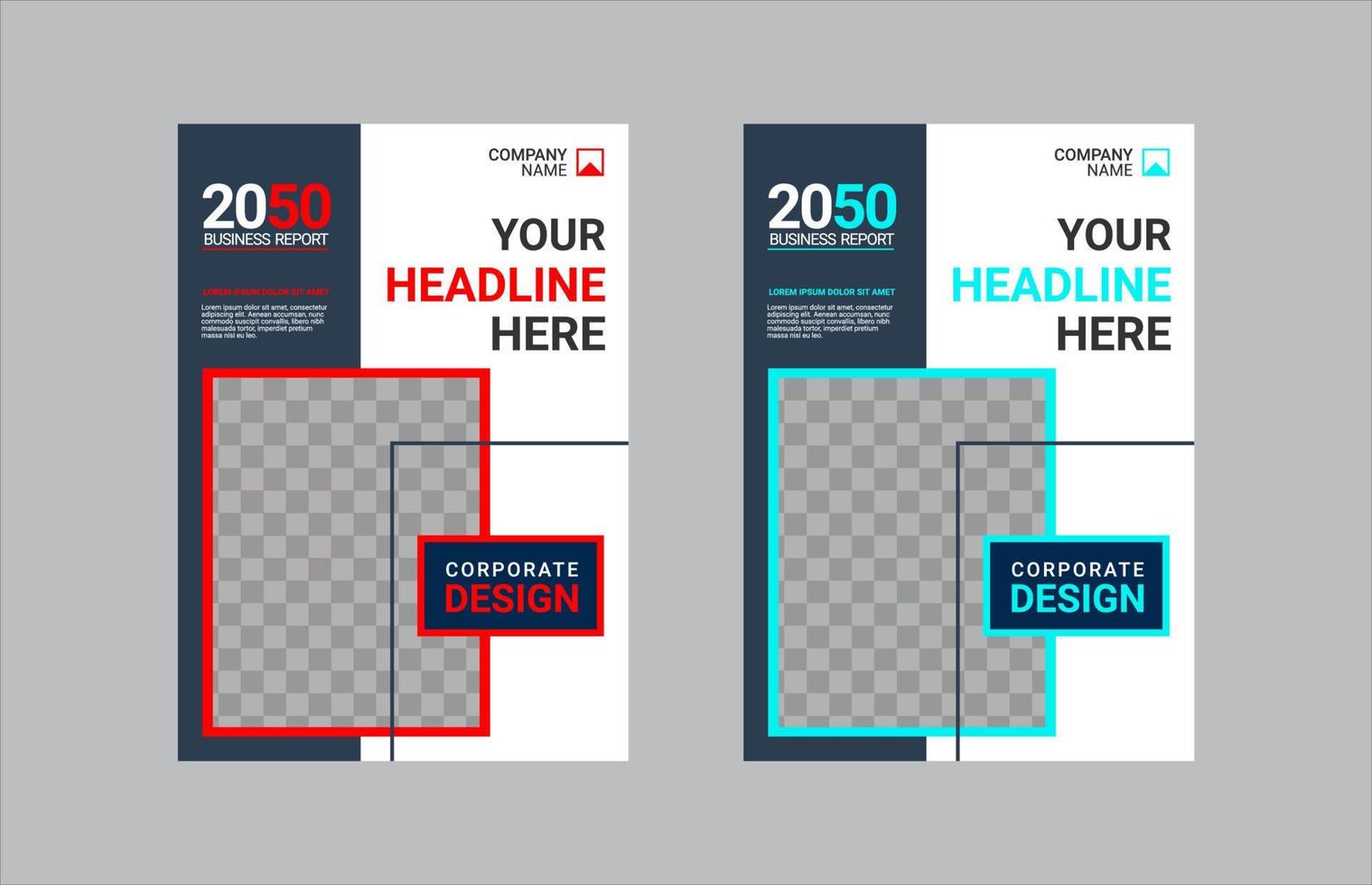 Professional corporate book cover template vector